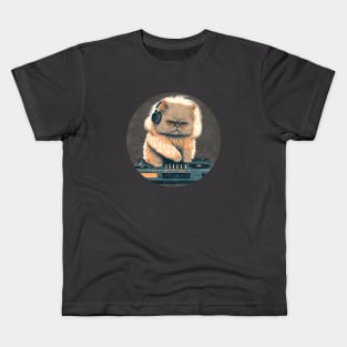 DJ Persian Cat Kids T-Shirt